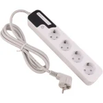 چند راهی برق و محافظ ولتاژ هادرون Hadron مدل P244-سفید - تصویر 2