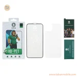 محافظ صفحه نمایش شیشه ای اورجینال Green Lion HD - Pet با برچسب پشت گوشی مدل Apple iPhone 14 pro max (پک دار)