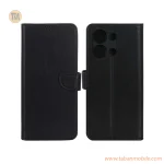 کیف چرمی موبایل مگنتی محافظ لنزدار Xiaomi Redmi 15C / Poco C85 - مشکی