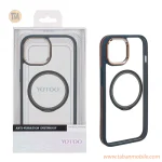 قاب اورجینال Yotoo شفاف MagSafe لنز فلزی Apple iPhone 15 / iPhone 14 / iPhone 13 - سرمه ای (پک دار) - NTC