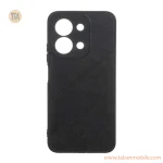 قاب طرح چرم مورب Xiaomi Redmi 15C / Poco C85 - مشکی - NTC