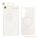 قاب C Case براق MagSafe داخل خز Samsung Galaxy S24 FE - کرم (پک دار)