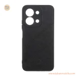 قاب طرح چرم مورب Xiaomi Redmi 15C / Poco C85 - مشکی - NTC