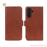 کیف چرمی موبایل مگنتی محافظ لنزدار Samsung Galaxy A17 / A26 - قهوه ای