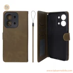 کیف موبایل مگنتی درجه یک داخل خز MNC Plus مدل Xiaomi Redmi 15C / Poco C85 - سبز زیتونی