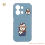 قاب Labubu برجسته محافظ لنزدار Xiaomi Redmi 15C / Poco C85 - آبی فیلی - MPS
