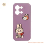 قاب Labubu برجسته محافظ لنزدار Xiaomi Redmi 15C / Poco C85 - بنفش کدر - MPS