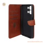 کیف چرمی موبایل مگنتی محافظ لنزدار Xiaomi Redmi 15C / Poco C85 - قهوه ای روشن - تصویر 2