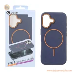 قاب اورجینال C Case طرح چرم MagSafe مدل Apple iPhone 16 - سرمه ای (پک دار)