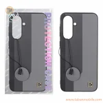 قاب Protection Case طرح چرم لوگو فلزی Samsung Galaxy A56 / A36 - خاکستری (پک دار)