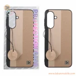 قاب Protection Case طرح چرم لوگو فلزی Samsung Galaxy A17 / A26 - طلایی (پک دار)