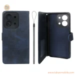 کیف موبایل مگنتی درجه یک داخل خز MNC Plus مدل Xiaomi Redmi 15C / Poco C85 - سرمه ای