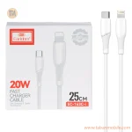 کابل شارژ فست پاوربانک Earldom Type-C To Lightning مدل EC-163C-i - سفید