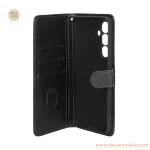 کیف موبایل مگنتی Crystal داخل مخمل Samsung Galaxy S24 FE - مشکی - تصویر 2