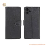 کیف موبایل چرمی مگنتی محافظ لنزدار Samsung Galaxy A07 - مشکی