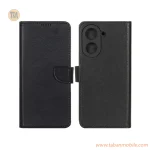 کیف چرمی موبایل مگنتی محافظ لنزدار Xiaomi Redmi A5 / Poco C71 - مشکی