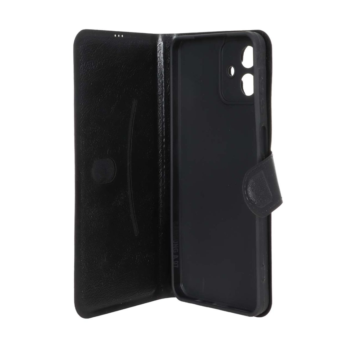 کیف موبایل چرمی مگنتی محافظ لنزدار Samsung Galaxy A07 - مشکی - تصویر 2