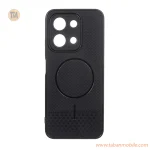 قاب شطرنجی طرح مگ سیف محافظ لنزدار Xiaomi Redmi 15C / Poco C85 - مشکی