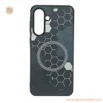 قاب Hexagon طرح مگ سیف هاشور دار Samsung Galaxy A56 / A36 - خاکستری