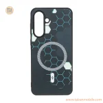 قاب Hexagon طرح مگ سیف هاشور دار Samsung Galaxy A56 / A36 - کرم