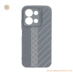 قاب ژله ای هاشور دور لنز براق Xiaomi Redmi 15C  / Poco C85  - خاکستری