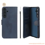 کیف موبایل مگنتی Crystal داخل مخمل Samsung Galaxy S25 FE - سرمه ای