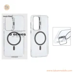 قاب اورجینال Q Series Bracket کریستالی Magsafe لنز استندشو Samsung Galaxy S25 FE - خاکستری (پک دار )